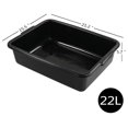 thumbnail image 2 of 22 L Black Bus Pans Large, Plastic Bus Tub Box, 4 Pack, 2 of 8