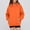 Orange, variant on ECHFIPROM Womens Hoodies with Pocket Oversized Long Sleeve Purple Solid Color Casual Womens 1/4 Zip Hooded Daily Basic Top,M
