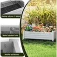 thumbnail image 6 of Yardgrace Horticulture Planter Box, Divisible Resin Garden Bed for Backyard, Patio, Balcony, with 4 Swivel Lockable Wheels, Light Gray, 6 of 8