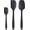 Black, variant on Silicone Spatula Set - Rubber Spatula - 600°F Heat Resistant Baking Spoon & Spatulas (Lavender)