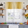 thumbnail image 4 of 2 Panels Yellow Ombre Valance for Windows, Farmhouse Yellow Gradient Modern Art Light Filtering Kitchen Curtains, Rod Pocket Window Treatment Curtain Valances for Living Room Bedroom, 42"x12", 4 of 9