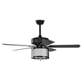 thumbnail image 2 of Kantuta 52 in. 2-Light Indoor Matte Black Finish Ceiling Fan with Light Kit, 2 of 5