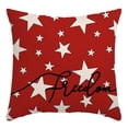 thumbnail image 6 of Outdoor Throw Pillow Covers, Outdoor Patio decor, 18X18 in, 4Th of July decor, Striped Pillow Cases, Waterproof Pillow Covers, Patriotic decor, Star Motifs, Throw Pillow Set, 4 Pc, 6 of 8