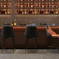 thumbnail image 6 of Counter Height Bar Stools with Full Back, 25 Inch Swivel Bar Stools Set of 2, Ergonomic Backrest and Metal Footrest, Modern Bar Stools for Kitchen Counter, Island, Dining Room, 6 of 8