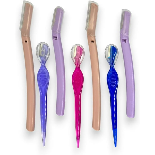 DreamCut Kit Sourcils 7 Pcs - 4 Rasoirs Sourcils & 3 Scelleurs de Précision - Outil de Dermaplaning et de Toilettage des Sourcils pour le Visage - Unisexe pour Femmes et Hommes
