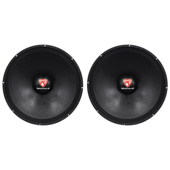 2 Rockville RVP18W8 2400w 18" Pro Subwoofers 8-Ohm Raw Sub Woofers 90 Oz Magnets