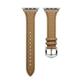 thumbnail image 2 of Bands Compatible with Apple Watch Band 38mm 40mm 41mm, Argyle Engraved Genuine Leather Wristband Starp for iWatch SE SE2 Series 9 8 7 6 5 4 3 2 1 Women Men,Khaki, 2 of 8