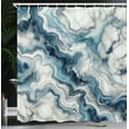 thumbnail image 3 of Ambesonne Blue Shower Curtain, Marble Print Deep Sky Colors, 69"Wx75"L, Sea Blue and Coconut, 3 of 4