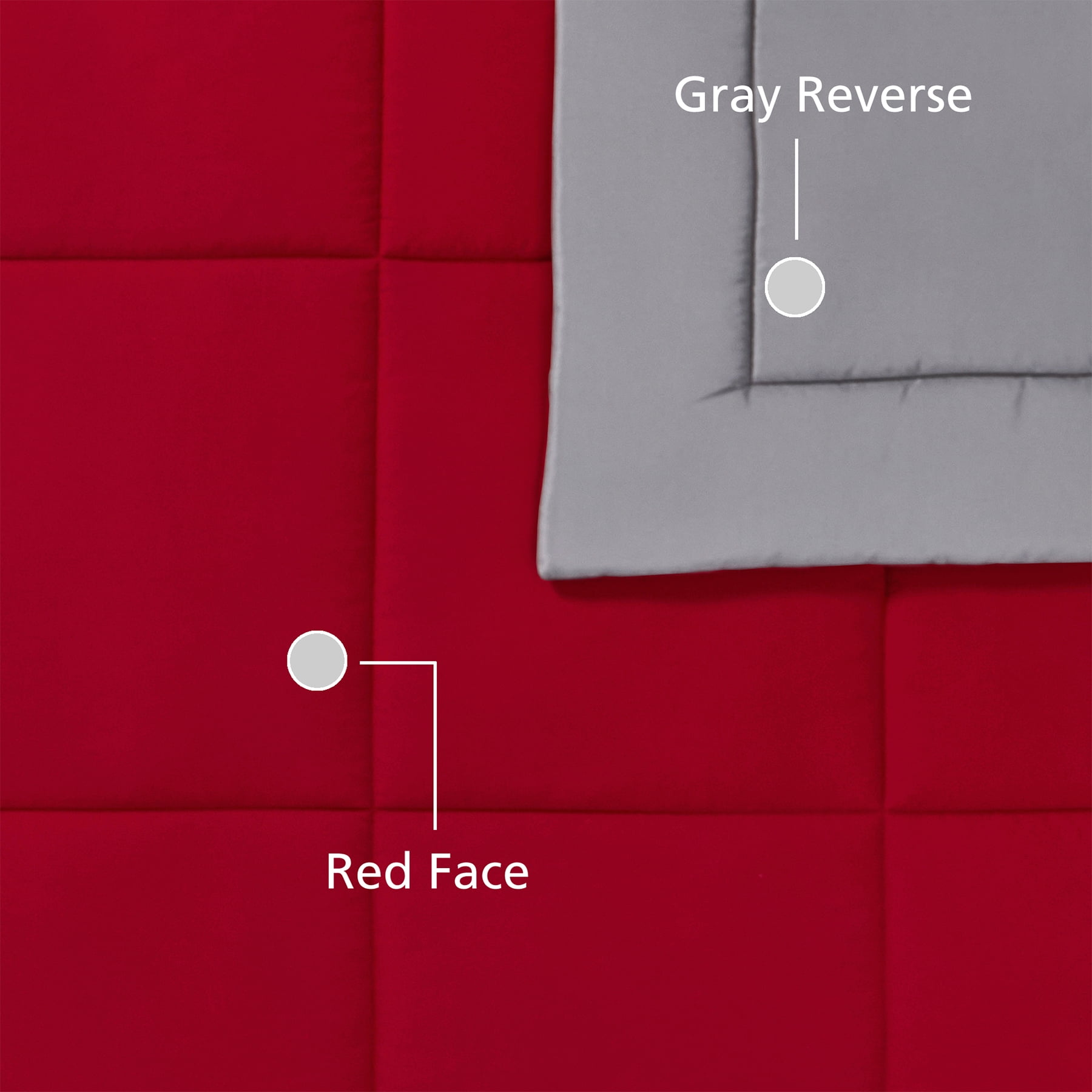 Mainstays 7-Piece Reversible Comforter and Sheet Set, Full, Red