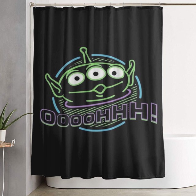 Cortina de ducha de Toy Story con dibujos animados, cortinas de ducha para baño con 12 ganchos, impermeable, lavable, poliéster, juego de decoración para el baño, 60 x 72 pulgadas, hierro