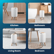 Liba Touchless Motion Sensor Trash Can, Waterproof for Kitchen & Bathroom, 2.6 Gallon, White