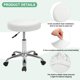thumbnail image 2 of Uxcell 4-Pack Fundas Redondas para Taburetes de Bar, para Cojín de Taburete de Terciopelo Lavable de 12-14 Pulgadas con Bandas Elásticas [Blanco], 2 of 7