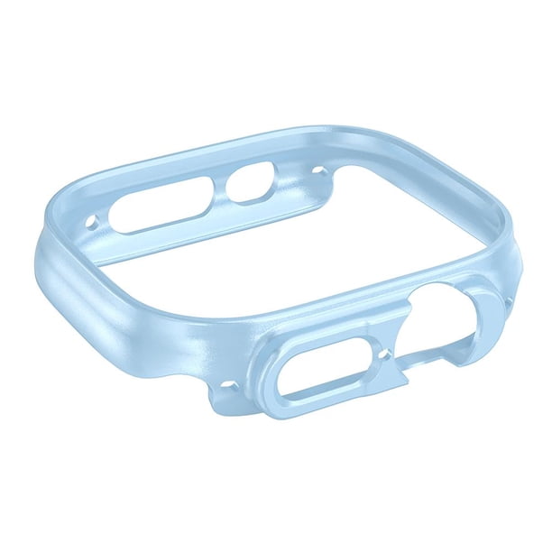 Estuche rígido para PC Smart Watch Bumper Frame Cover para Apple Watch Ultra 49 mm (Azul)