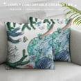 thumbnail image 3 of Nautical Throw Pillow Covers " Set of Beach Theme Blue Coral Starfish Pillow Cover Couch Pillow Cases Outdoor Sofa Cushion Cover for Bed Living Room, 3 of 5