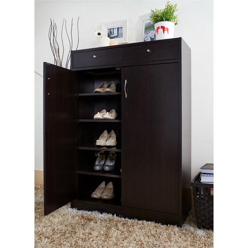 Furniture Of America Renee Contemporary Shoe Cabinet In Cappuccino