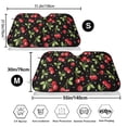 thumbnail image 3 of Haiem Sweet Red Cherry Car Windshield Sun Shade - Blocks UV Rays Sun Visor Protector, Sunshade to Keep Your Vehicle Cool, Universal Fit SUV Van Sedan-Small, 3 of 7