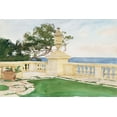 thumbnail image 2 of Sargent, John Singer 24x17 Gold Ornate Wood Framed with Double Matting Museum Art Print Titled - Terrace-Vizcaya, 2 of 4