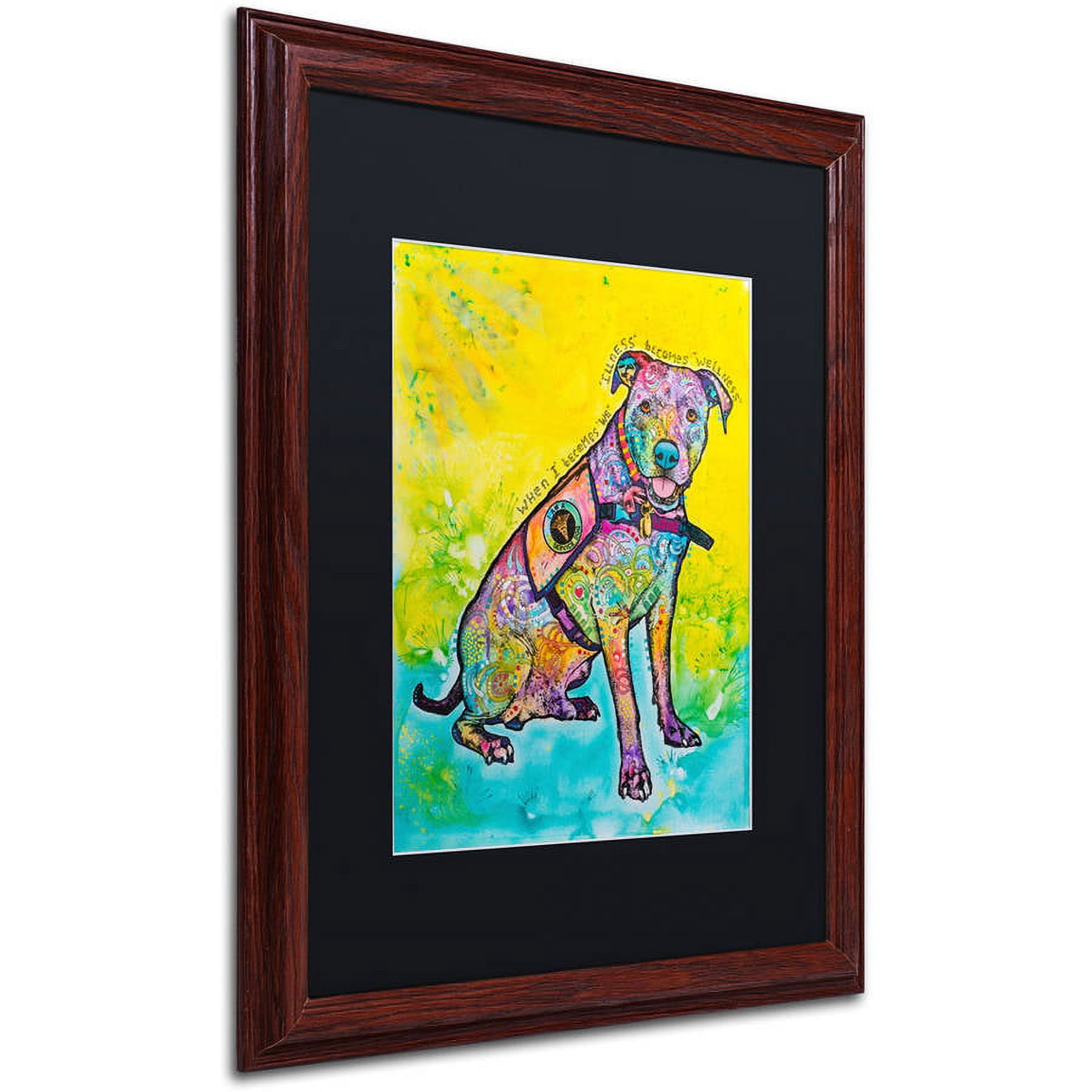 Trademark Fine Art "K-9 Patrol Large-005" Canvas Art by Dean Russo, Black Matte, Wood Frame