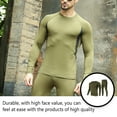 thumbnail image 2 of Jumpingount Conjunto de ropa interior térmica Jogging Yoga Ejercicio Fitness Cálido Poliéster Camisas de manga larga Pantalones Camping Ropa interior Verde S, 2 of 6