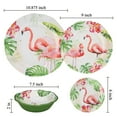 thumbnail image 2 of Gourmet Art 4-Piece Flamingo Heavyweight and Durable Melamine 6 Inch Plate, for Indoors Outdoors Use and Everyday Use., 2 of 3