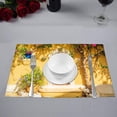 thumbnail image 2 of MKHERT Summer Blue Door of Yellow Greek House with Flowers Placemats Table Mats for Dining Room Kitchen Table Decoration 12x18 inch,Set of 4, 2 of 4
