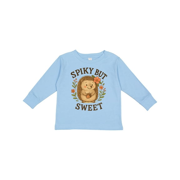 Inktastic Spiky but Sweet Hedgehog Cute Nature Boys or Girls Long Sleeve Toddler T-Shirt