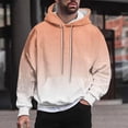 thumbnail image 2 of Men's Gradient Hoodie Pullover Long Sleeve Hooded Collar Drawstring Casual Sweatshirt Comfy Loose Fit Top, 2 of 5
