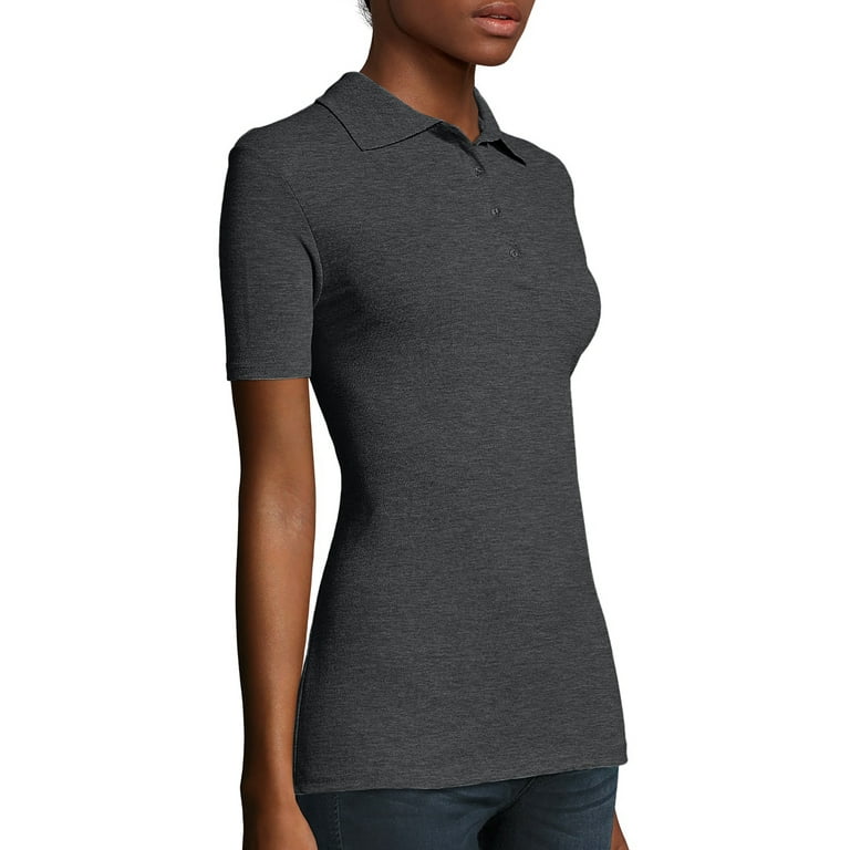 Hanes Women s X Temp w Fresh IQ Short Sleeve Pique Polo Shirt Walmart