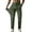 Dark Green_012, variant on Domuza Athletic Pants for Men Lightweight Workout Running Joggers with Zipper Pockets, Stretch Waist & Drawstring Khaki S