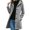 Gray, variant on Fanshiluo Women's Hooded Mid Length Single Breasted Coat, Casual Outerwear with Pockets for Fall Winter,Size S-3XL