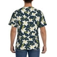 thumbnail image 2 of Naloa Lilies Flowers Men's T-Shirt Sport T-shirt Men's Basic Tee Casual Men's Shirt, Round Neck, Short Sleeves - Large, 2 of 5