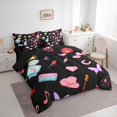 thumbnail image 3 of Manfei Girls Kawaii Princess Twin Bedding Sets 7-Piece, Cartoon Modern Fashion Bedding Comforter Set, Cowboy Cowgirl Reversible Sheet Sets, Luxury Bedroom Decor, 3 of 7