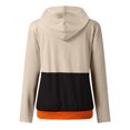 thumbnail image 5 of IROINNID Women's Long Sleeve Sweatshirt Mid-Length Print Comfy Halloween Pullover Pile Collar Tops Sweatshirt, Beige, 5 of 5