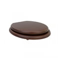 thumbnail image 7 of Renovators Supply Dark Oak Wooden Toilet Seat Round Toilet Seat w/Brass PVD Hinges and Non Slip Bumper, 7 of 7