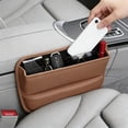 thumbnail image 5 of Car Seat Gap Filler Organizer, Leather Car Seat Storage Box, Between Seats Organizer for Phones, Keys, Sunglasses, No-Drill Car Console Side Pocket for Most Vehicles (Size/Colour as Pictured), 5 of 7
