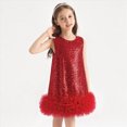 thumbnail image 3 of Toddler Girls Sparkly Dress Sleeveless A Line Birthday Party Dresses with Layered Tulle Wedding Gown, 3 of 7
