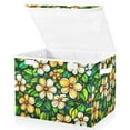 thumbnail image 2 of Summer Various Flowers Large Storage Bins with Linen Collapsible Lid Storage Box 16.7 x 12.6 x 11.8in, 2 of 7