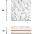 thumbnail image 3 of FMSHPON Marble Pattern Set of 6 Coaster for Drinks, Absorbent Ceramic Stone Coasters Cup Mat with Cork Base for Home Kitchen Room Coffee Table Bar Decor, 3 of 4