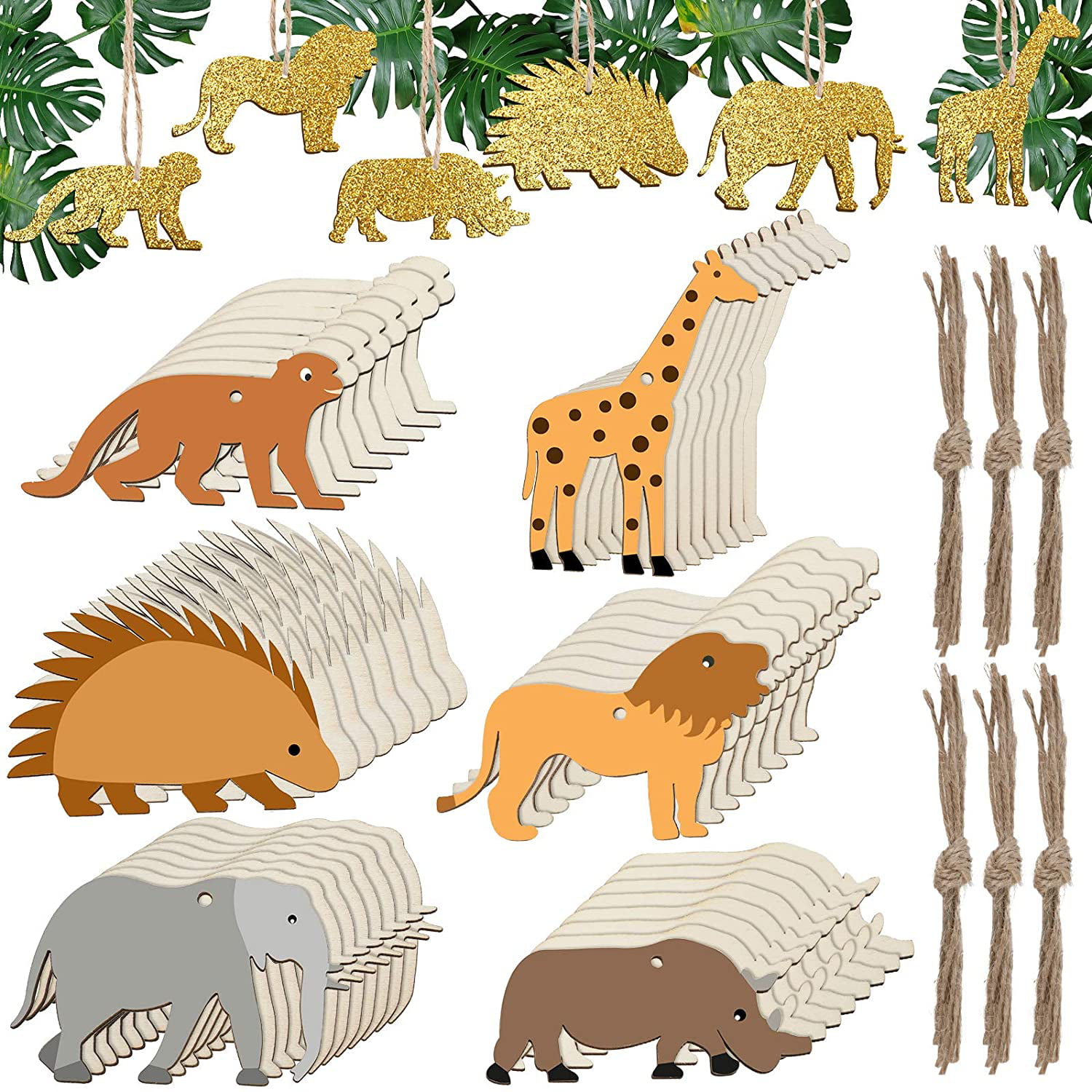 Animal Unfinished Wooden Shape DIY Wood Craft Cutout Blank Animals & Wildlife