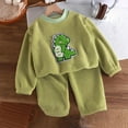 thumbnail image 2 of Gpaecead Fleece Warm Fall Outfit For Toddler Boy Girl Long Sleeve Bear Sweatshirt Pant Sets Winter Pullover Clothes White, 2 of 6