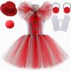 thumbnail image 3 of Disfraz de payaso de It Pennywise para niña, vestido con tutú gris y rojo, disfraces de payaso espeluznante para Halloween para niña, ropa de fiesta de carnaval, 3 of 5