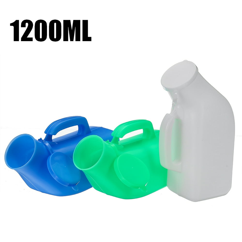 Portable 1200mL White/Green Male Car Caravan Urinal Urine Bottle Toilet