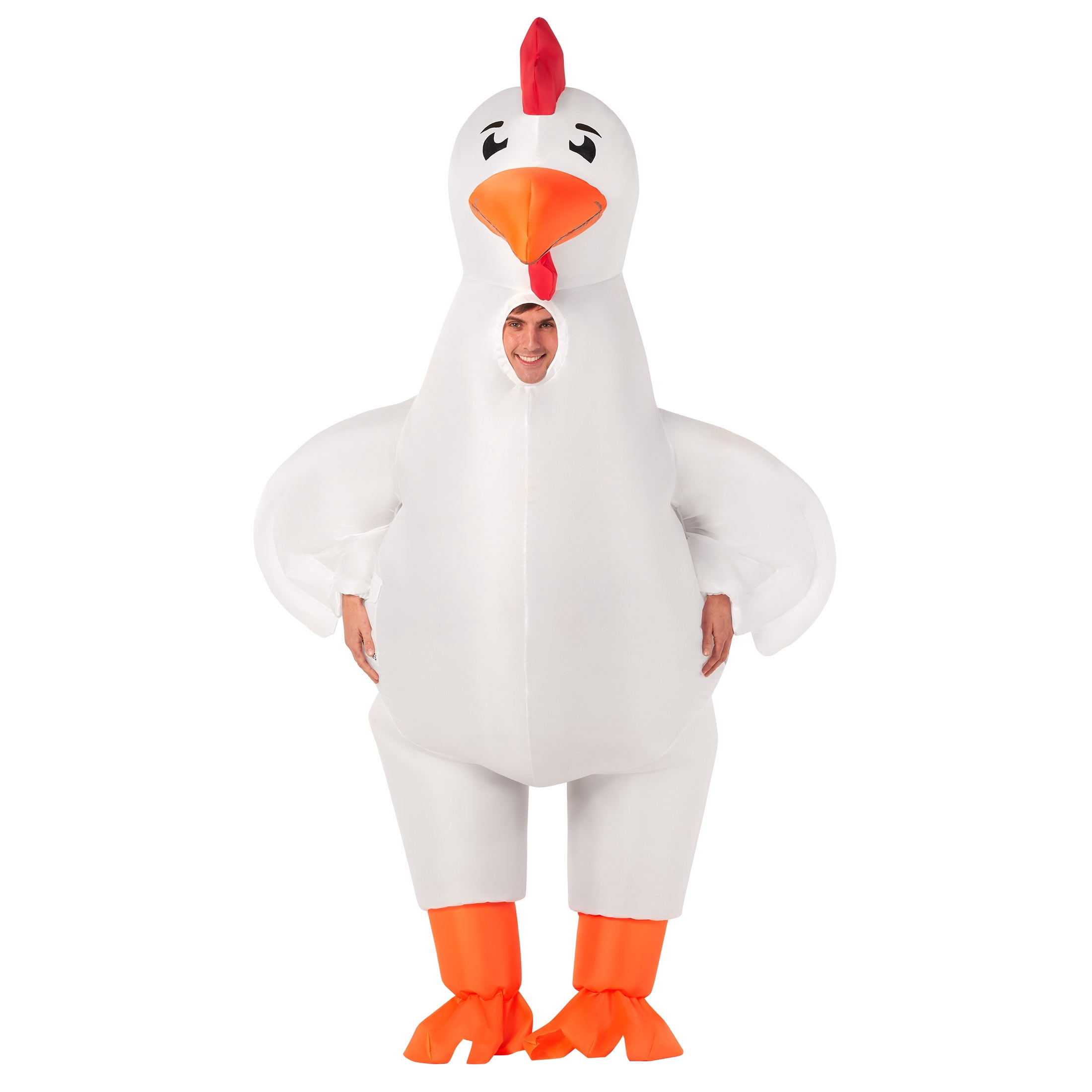 Giant Chicken Inflatable Halloween Costume for Adults, Adult Size S-XL (28-42), by Morph Suits