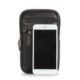 thumbnail image 5 of Men's Genuine Leather Fashion Phone Pouch Belt Bag Shoulder Crossbody Waist Pack, 5 of 10