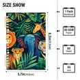 thumbnail image 3 of Jungle Animals Ring Binder Notebook Journey Note Diary College Ruled Spiral Notebook Study Loose Leaf Paper A5 60 Pages, 3 of 8