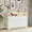 White, variant on 7-Drawer Dresser with LED Lights & Charging Station,Wooden Storage Organizer with Open Shelves,Chest of Drawers for Entryway Bedroom