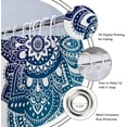 thumbnail image 3 of Stall Boho Paisley Shower Curtain 36Wx72H Inch Floral India Bohemian Mandala Blue White Flower Bathroom Decor Fabric for Bathtub 7 Pack Plastic Shower Hooks WW-KTHA, 3 of 6