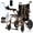 Leopard Brown, variant on Arshin Electric Wheelchair for Adults - 20+ mile Motorized Wheelchair with 286+ lb Capacity,360°Joystick Control,Lightweight Foldable(Purple)