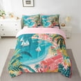 thumbnail image 2 of Erosebridal Ocean Coastal Bedding Sets Twin Size,Palm Trees Comforter Sets with Sheets,Sea Sailboat Bed in a Bag Twin size,Ultra Soft Botanical Room Decoration,Reversible,7pcs, 2 of 6