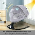 thumbnail image 6 of LHUAI, Baby Swing For Newborn, Infant Swing Electric Toddler Baby Rocker Portable , 4 Sway Speeds With Remote Control, 12 Preset Melodies And Bluetooth, 0-12 Months Max 33 Lbs, Grey & Black, 6 of 7
